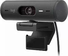  Camara Web Logitech Brio 500 4mp, Resolucion 1920 X 1080 Pixeles, Velocidad 60 Fps, Full Hd, Microfono, Usb-c, Color Grafito