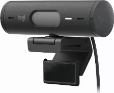 Camara Web Logitech Brio 500 4mp, Resolucion 1920 X 1080 Pixeles, Velocidad 60 Fps, Full Hd, Microfono, Usb-c, Color Grafito