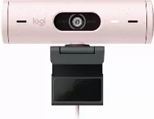 Camara Web Logitech Brio 500 4mp, Resolucion 1920 X 1080 Pixeles, Velocidad 60 Fps, Full Hd Si, Microfono Si, Usb-c, Color Rosa
