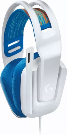 Diadema Gaming Logitech G335, Controles De Volumen, 20 - 20000 Hz, 3.5mm, 36 Ohms Sensibilidad, Microfono, Blanco/azul