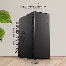 Gabinete Acteck Neuss Gi480 Micro Torre, Micro-atx/itx, Usb 2.0/3.0, Puerto Tipo C, Fuente 450w, Negro