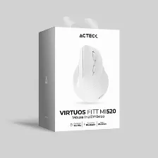 Mouse Acteck Virtuos Fitt Mi520 Optico, 7 Botones, 2400 Dpi, Inalambrico + Bluetooth, Bateria Integrada, Blanco