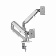Soporte Acteck Enforce Motion Sm626 Articulado Para 2 Monitores, Max 32 Pulg., Aluminio/plastico, Plata