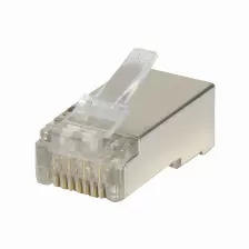 Paquete Plug Rj-45 Metal Ftp Cat6 Xcase Con 100 Piezas Transparentes