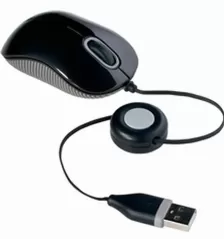  Mouse Optico Retractil Targus (amu75us) Diseño Compacto, Usb, 1000dpi, 3 Botones, Color Negro