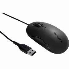 Mouse Optico Targus, 3 Botones, Interfaz Usb2.0, Negro