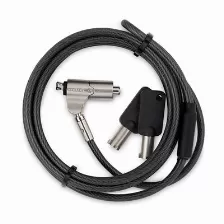 Cable Antirrobo Targus Defcon N-kl Mini, 2 M, Llave, Metal, Negro, Plata