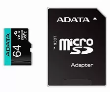 Memoria Adata Premier Pro 64 Gb, Velocidad 100 Mb/s, Clase 10