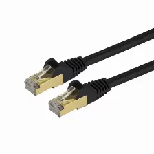 Cable De Red Startech.com Cable De 10.6m De Red Ethernet Rj45 Cat6 Blindado Stp - Cable Sin Enganche Snagless – Negro, 9.1 M, Cat6a, Rj-45, Rj-45