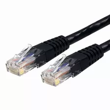 Cable De Red Startech.com Cable De 3m Negro De Red Gigabit Cat6 Ethernet Rj45 Utp Moldeado - Certificado Etl, 3 M, Cat6, U/utp (utp), Rj-45, Rj-45