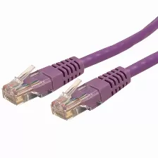 Cable De Red Startech.com Cable De Red 4.5m Categoría Cat6 Utp Rj45 Gigabit Ethernet Etl - Patch Moldeado - Morado, 4.6 M, Cat6, U/utp (utp), Rj-45, Rj-45
