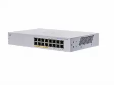 Switch Cisco Cbs110-16pp-na No Administrado, Cantidad De Puertos 16, Gigabit Ethernet (10/100/1000), 32 Gbit/s, Gris
