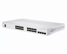 Switch Cisco Cbs350-24t-4x-na Gestionado, L2/l3, Cantidad De Puertos 24, Gigabit Ethernet (10/100/1000), Https, Ssh, Ssl/tls, Plata