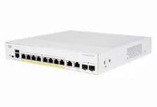 Switch Cisco Cbs350-8fp-2g-na Gestionado, L2/l3, Cantidad De Puertos 8, Sfp 2, Gigabit Ethernet (10/100/1000), Https, Ssh, Ssl/tls, Plata