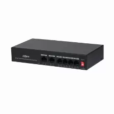 Switch Dahua Technology Poe Dh-pfs3006-4et-36, 4 Puertos Poe 10/100, 2 Puertos Uplink 10/100, Fast Ethernet (10/100), 1.2 Gbit/s, Color Negro