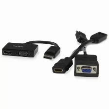Cable Convertidor De Vídeo Startech (dp2hdvga), Displayport A Hdmi O Vga, Resolución 1920x1200 Pixeles, Soporte De Audio, Color Negro