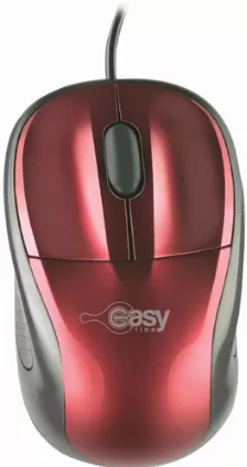  Mouse Optico Easy Line Rojo/negro El-993315 1000dpi, Usb, Ergonomico