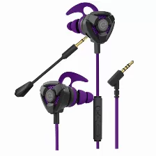 Audifonos Con Microfono Desmotable - Negro/morado