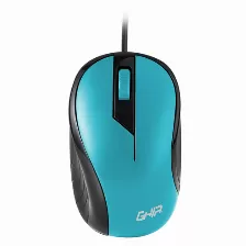 Mouse Ghia Gma50a 2 Botones, 1200 Dpi, Interfaz Usb Tipo A, Color Negro, Azul