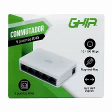 Switch Ghia Gnw-s1 No Administrado, Cantidad De Puertos 5, Fast Ethernet (10/100)