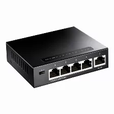 Switch De Red Cudy Gs105 Cantidad 5 Puertos, Gigabit Ethernet (10/100/1000), Metal, Color Negro