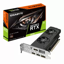 Tarjeta De Video Gigabyte GeForce RTX 3050 Oc Low Profile 6g, 6 Gb, Gddr6, 7680 X 4320 Pix, 2x Hdmi, 2x Dp