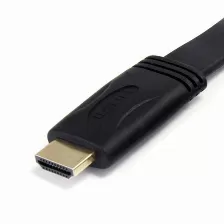 Cable Hdmi® Startech (hdmimm10fl), De Alta Velocidad 3m Plano -2x Hdmi Macho Color Negro