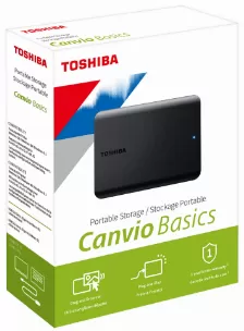  Disco Duro Externo Toshiba Canvio Basics 4tb, Usb Tipo A 3.2 Gen 1 (3.1 Gen 1), Negro