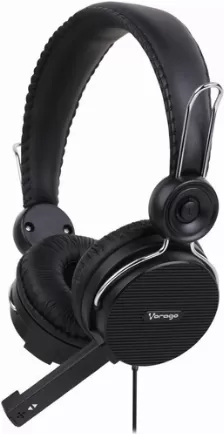 Diadema Vorago Hs-201 3.5mm Negro, Microfono Retractil Integrado