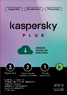 Licencia Electronica Esd Kaspersky Plus / 3 Dispositivos / 2 Cuentas Kpm / 1 Ano / Base