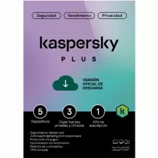 Antivirus Esd Kaspersky Plus, 5 Dispositivos , 3 Cuentas Kpm, 1 Ano, No Devolucion-no Cancelacion
