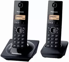 Telefono Inalambrico Panasonic 6.0 Digital, Pantalla Iluminada, Directorio Telefonico, Identificador De Llamadas, 2 Auriculares, Color Negro(kx-tg1712meb)