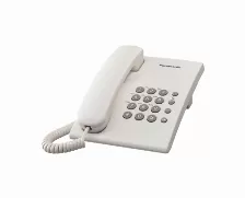 Telefono Panasonic Alambrico Basico Sin Memorias Blanco (kx-ts500mew)