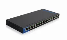 Switch Linksys Lgs116p, 16 Puertos , Poe Mas 8, Gigabit Ethernet (10/100/1000)