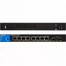 Switch Linksys Lgs310c Gestionado, Puertos 8, Gigabit Ethernet 10, 100, 1000, 20 Gbit/s, Negro