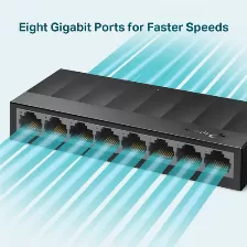Switch Tp-link 8 Puertos, Gigabit Ethernet 10/100/1000 Mbps, No Administrado (ls1008g)