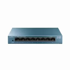  Switch Tp-link Ls108g, Puertos 8, Gigabit Ethernet 10, 100, 1000 Mbps, Azul