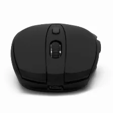 Mouse Optico Inalambrico Negro Vorago Mo-306-bk, 5 Botones, 800-2400 Dpi, Bateria Recargable Integrada, Ergonomico