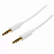 Cable De Audio Startech.com Cable De 2 Metros Slim Delgado De Audio Estéreo Mini Jack Plug 3.5mm Trrs - Blanco - Macho A Macho, 3,5mm, Macho, 3,5mm, Macho, 2 M, Blanco