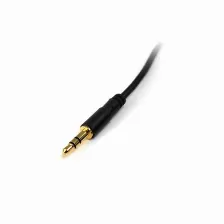 Cable De Audio Startech.com Cable 91cm Slim Delgado De Audio Estéreo Mini Jack Plug 3.5mm Trrs - Macho A Macho, 3,5mm, Macho, 3,5mm, Macho, 0.91 M, Negro