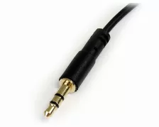Cable De Audio Startech.com Cable Delgado De 91cm De Audio Estéreo Mini Jack De 3.5mm En ángulo Derecho Macho A Macho, 3,5mm, Macho, 3,5mm, Macho, 0.91 M, Negro