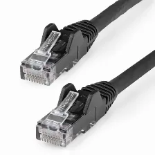 Cable De Red Startech.com Cable De 7m Cat6 Ethernet - Lszh - Cable De Red Rj45 Utp De 10gb - 650mhz - Poe De 100w - Snagless Con Alivio De Tensión - Sin Enganche - Etl - Negro, 7 M, Cat6, U/utp (utp), Rj-45, Rj-45