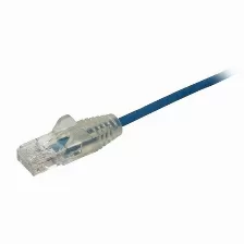 Cable De Red Startech.com Cable Cat6 De 30 Cm - Delgado - Con Conectores Rj45 Sin Enganches - Azul, 0.3 M, Cat6, U/utp (utp), Rj-45, Rj-45