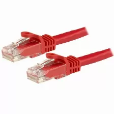 Cable De Red Startech.com Cable De Red Gigabit Ethernet 15m Utp Patch Cat6 Cat 6 Rj45 Snagless Sin Enganches - Rojo, 15 M, Cat6, U/utp (utp), Rj-45, Rj-45