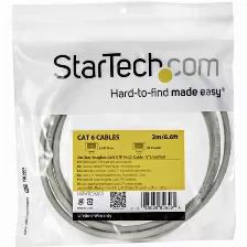 Cable De Red Startech.com Cable De 2m Gris De Red Gigabit Cat6 Ethernet Rj45 Sin Enganche - Snagless, 2 M, Cat6, U/utp (utp), Rj-45, Rj-45