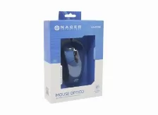 Mouse Naceb Technology Na-0115a óptico, 6 Botones, 2400 Dpi, Interfaz Usb Tipo A, Color Azul
