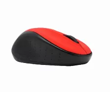 Mouse Naceb Technology Na-0117r 3 Botones, 1000 Dpi, Interfaz Rf Inalámbrico, Batería Aa, Color Negro, Rojo