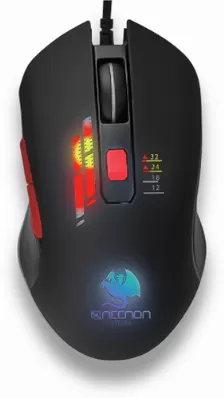  Mouse Necnon Ngm-hydra 6 Botones, Interfaz Usb Tipo A, Color Negro