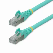 Cable De Red Startech.com Cable De 3m De Red Ethernet Cat6a - Aguamarina - Low Smoke Zero Halogen (lszh) - 10gbe - 500mhz - Poe++ De 100w - Snagless Sin Pestillo - Rj-45 - Cable De Red S/ftp, 3 M, Cat6a, S/ftp (s-stp), Rj-45, Rj-45