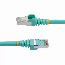 Cable De Red Startech.com Cable De 3m De Red Ethernet Cat6a - Aguamarina - Low Smoke Zero Halogen (lszh) - 10gbe - 500mhz - Poe++ De 100w - Snagless Sin Pestillo - Rj-45 - Cable De Red S/ftp, 3 M, Cat6a, S/ftp (s-stp), Rj-45, Rj-45
